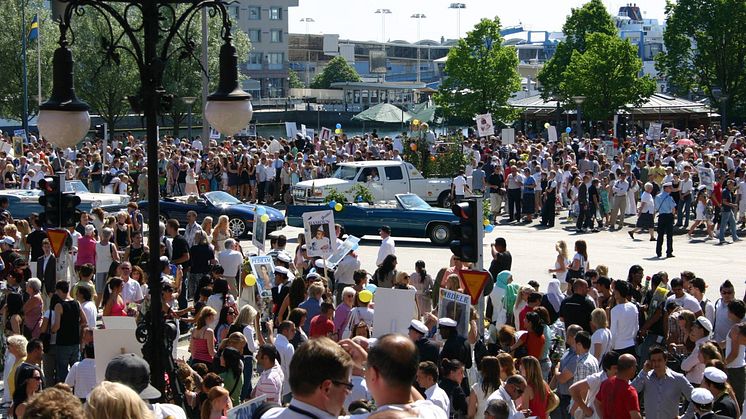 Studenternas flak får samma runda som åren innan pandemin satte stopp för ett större firande i city. De kör från Kungsgatan söderut, förbi Hamntorget, längs Drottninggatan norrut och sedan tillbaka till Kungsgatan via Roskildegatan