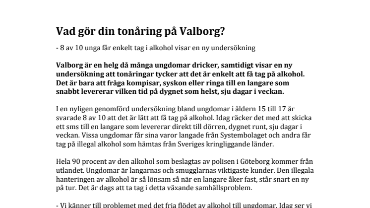 Vad gör din tonåring på Valborg?
