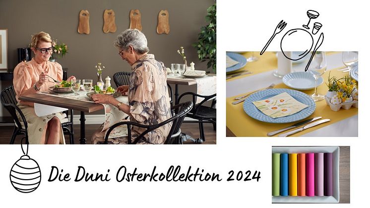 Die Duni Osterkollektion 2024 überrascht nicht nur den Osterhasen.