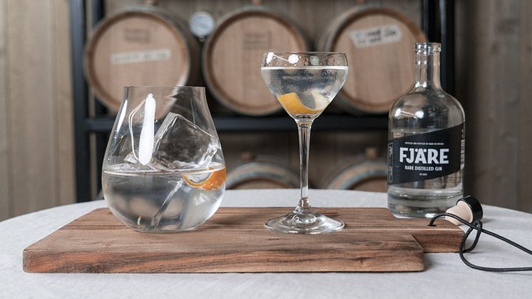 Riedel gör ginskola med Fjäre Gin