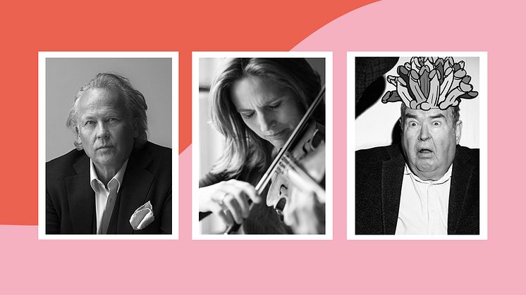 Författaren Klas Östergren, violinisten Cecilia Zilliacus och skådespelaren Michael Segerström medverkar i KulturWKND.