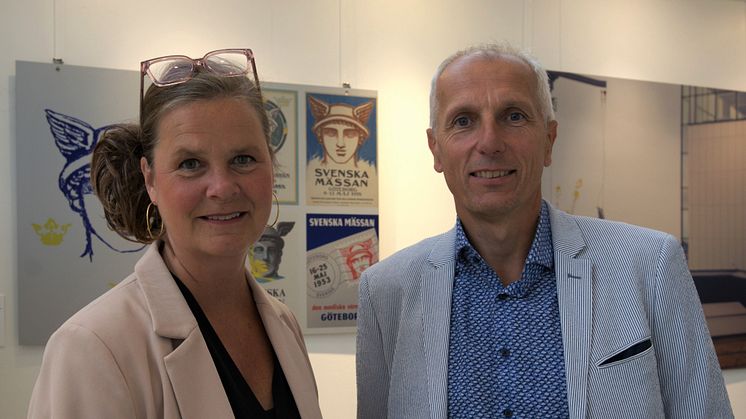 Annika Persson, affärsansvarig för den nya mötesplatsen Vatten2023 och Henrik Edman, affärschef, Society & Tech på Svenska Mässan.