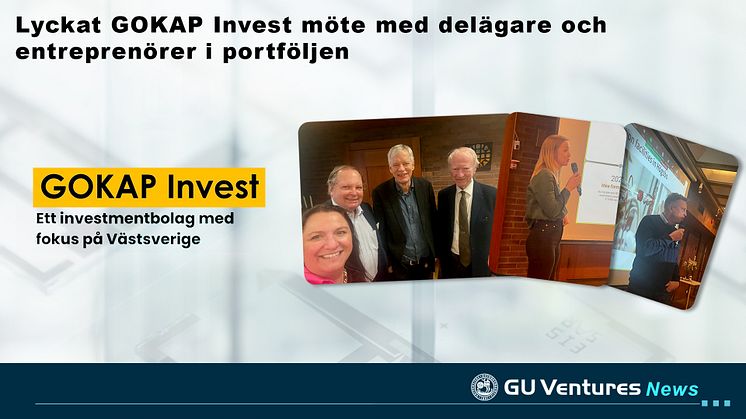 Lyckat GOKAP Invest möte med delägare och entreprenörer i portföljen