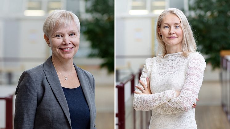 Susanne Tafvelin, docent och Hanna Irehill, doktorand, båda vid Institutionen för psykologi, Umeå universitet. Foto: Malin Grönborg.