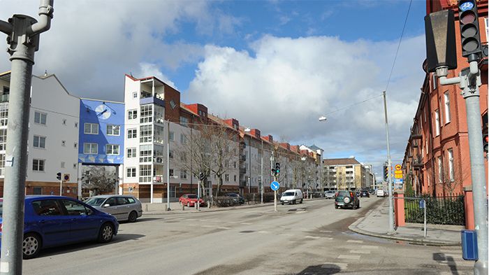 Här blir det ny cykelbana. Den 28 augusti stängs Alnängsgatan, från Hamnbron till Södra Grev Rosengatan, för ombyggnation.