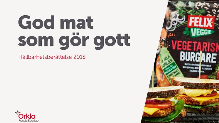 Orkla Foods Sverige Hållbarhetsberättelse 2018