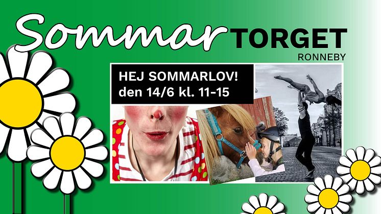 Det blir en härlig evenemangssommar på torget i Ronneby, för alla åldrar. Vi börjar med att fira in sommarlovet med massor av skoj.
