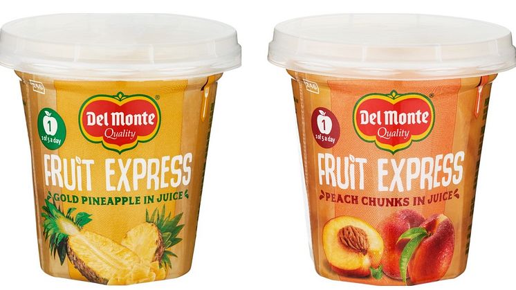 Fruit Express med smakerna "Ananas Gold" och "Persika". 