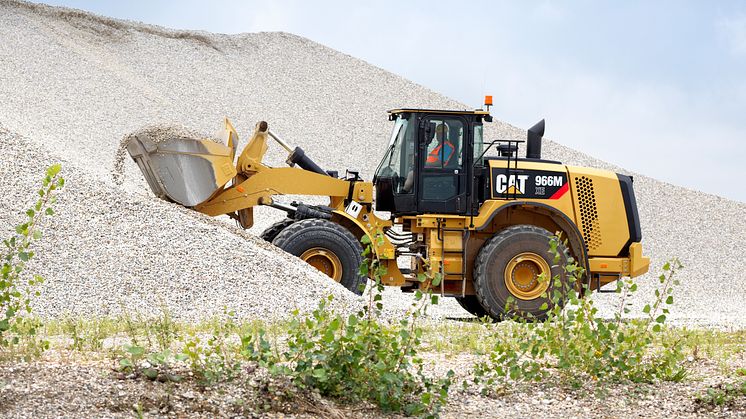 Cat 966M XE hybridhjullastare - reflektion