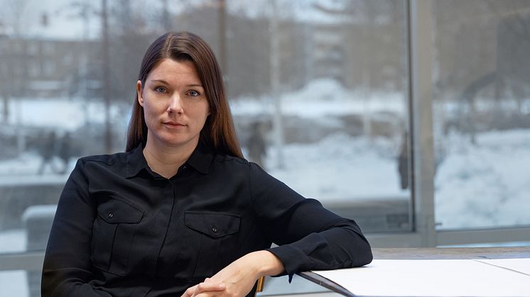   Frida Marklund, doktorand, Institutionen för estetiska ämnen Foto: Mikael Heinonen