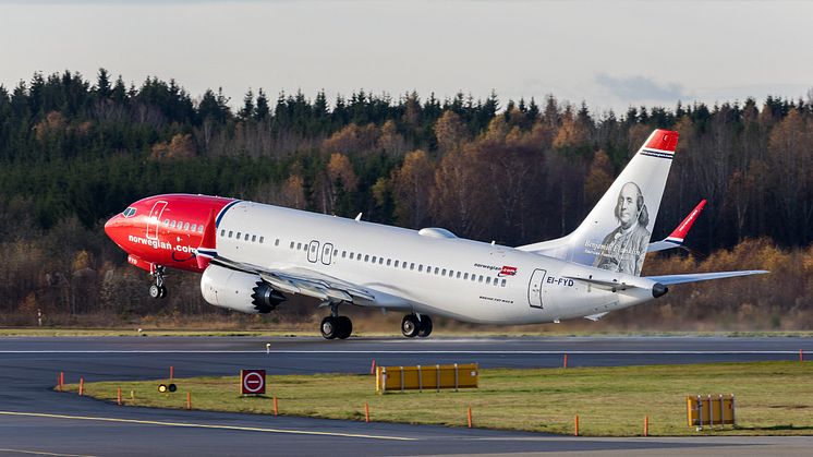 Norwegianin Boeing 737 MAX (Kuva: David Peacock)