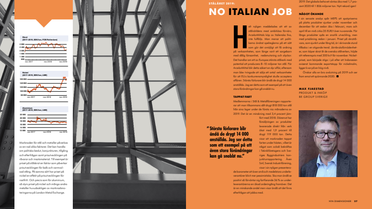 Stålåret 2019:  NO ITALIAN JOB