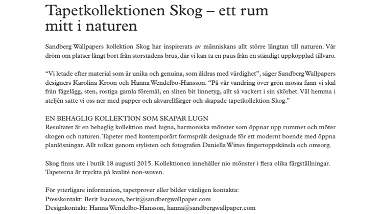 SKOG - Ett rum mitt i naturen