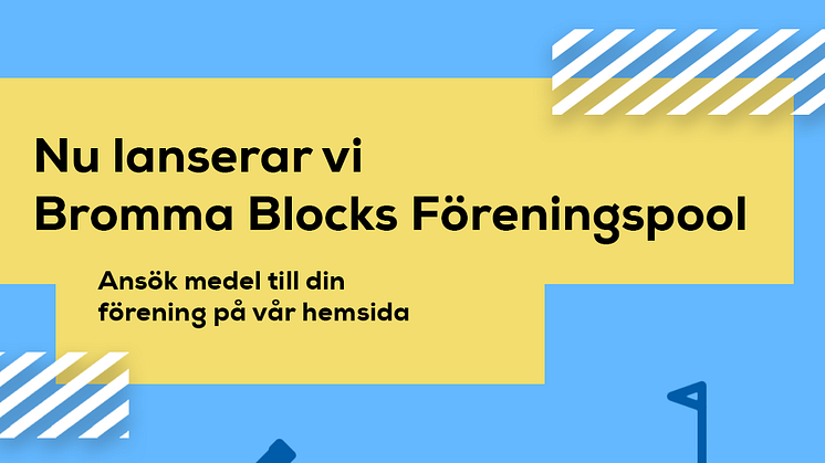 Bromma Blocks Föreningspool ska stötta barn- och ungdomsidrotten i Bromma  