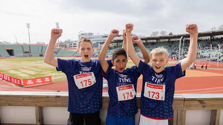 7. mai går startskuddet: 100 000 elever løper TINEstafetten over hele Norge