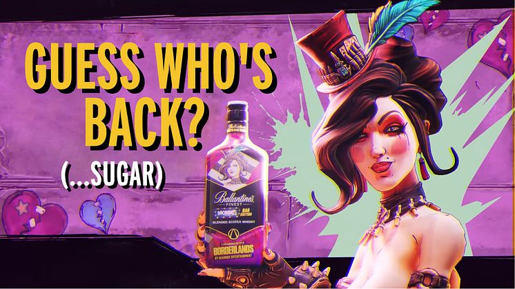 She’s back! Borderlands’ Mad Moxxi and Ballantine’s announce the restock of their coveted whisky collab