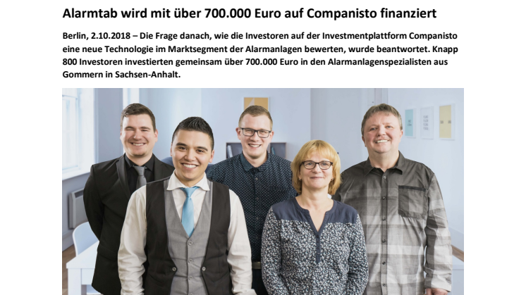 Alarmtab wird mit über 700.000 Euro auf Companisto finanziert