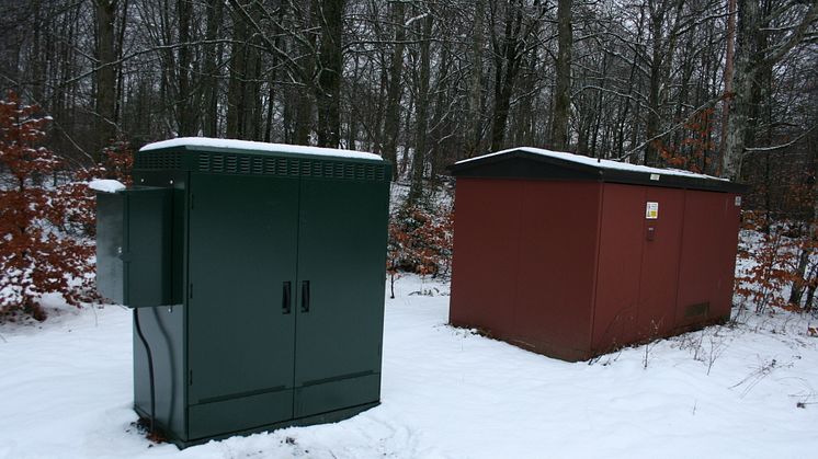 Det nya teknikskåpet ger möjlighet för alla boende att ansluta sig för att få internet, tv och telefoni via fiber efter att orten förlorade sitt fasta telenät under hösten.  