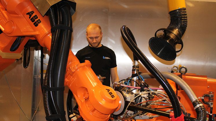 Tomas Sköld, lasersvetstekniker på Brogren Industries.
