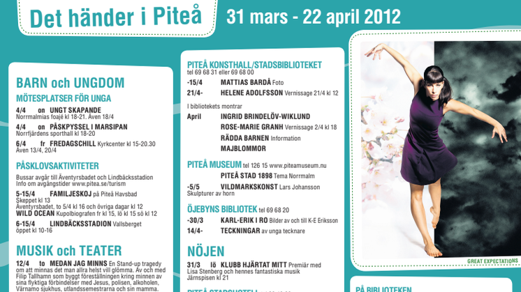 Det händer i Piteå 31 mars - 22 april 2012