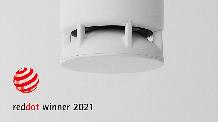 Der Omni-Lautsprecher vom dänischen Lautsprecher- und Audiounternehmen Spottune wurde mit dem prestigeträchtigen und international renommierten Red Dot Design Award ausgezeichnet. Foto: Spottune.