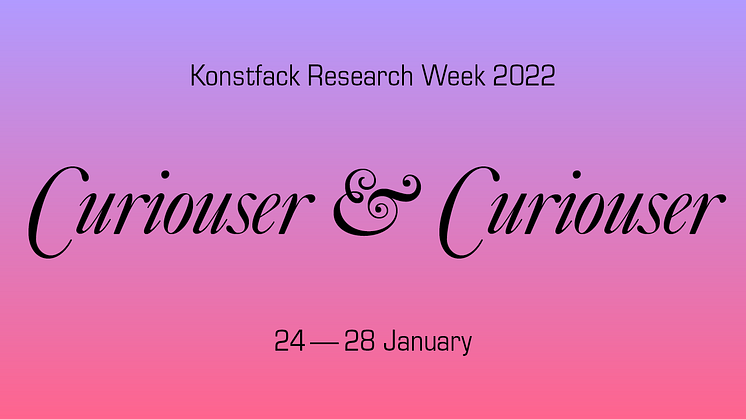 Join Konstfack Research Week and meet Bonaventure Soh Bejeng Ndikung, Sissel Tolaas and Gernot Wieland