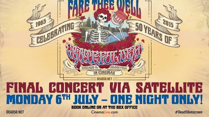 Avskjedskonserten til Grateful Dead live via satelitt i Oslo og Trondheim