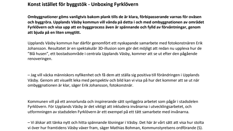 ​Konst istället för byggstök - Unboxing Fyrklövern