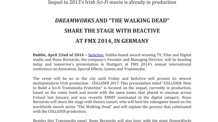 DreamWorks and "The Walking Dead" share the stage with beActive