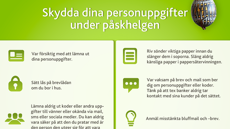 Skydda dina personuppgifter under påskhelgen