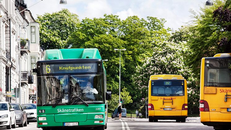 Skånetrafiken förstärker en rad busslinjer i Skåne