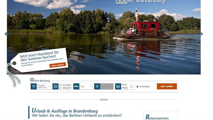 Alles aus einer Hand auf www.reiseland-brandenburg.de