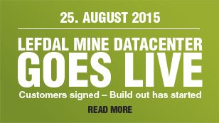 Webcast: Important day for the Norwegian data center industry and as a partner to Lefdal Mine Datacenter