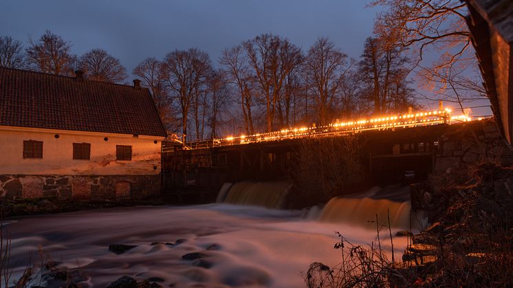 Ljusmanifestation för bevarandet av Järlefallsdammen, december 2020. Foto: Per Torgén/ÖLM