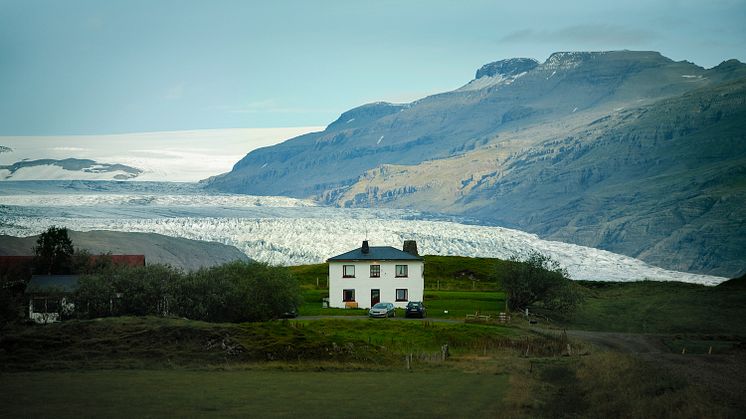 Vatnajökull, Route 1, från utställningen "Arktis – medan isen smälter". Foto: Camilla Andersen/Nordiska museet.