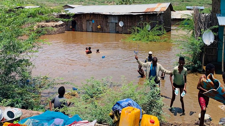 I norra Etiopien, i Afar-regionen, har runt 140 000 människor tvingats bli internflyktingar på grund av den plötsliga översvämningskatastrofen. Bild: Interagency Needs Assessment, Afar Region.