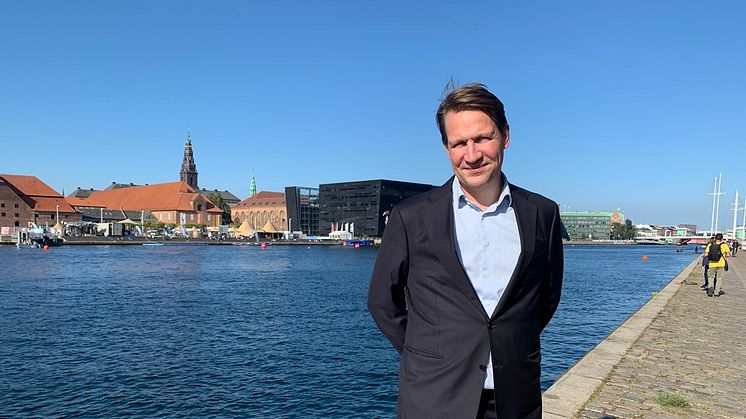 Senior Vice President, Head of Region Denmark, Kasper Søndergaard Andersen at Copenhagen Harbor