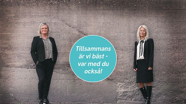Till vänster Sandra Sundblad, enhetschef på enheten mot våld i nära relationer Uddevalla kommun. Till höger Marie Bergman Haak, kundservicechef Uddevalla Energi.