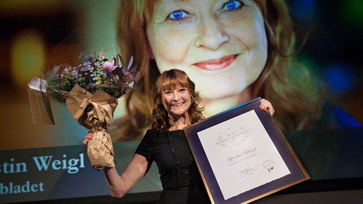 Kerstin Weigl, Aftonbladet, vinnare av Lukas Bonniers Stora Journalistpris 2015!