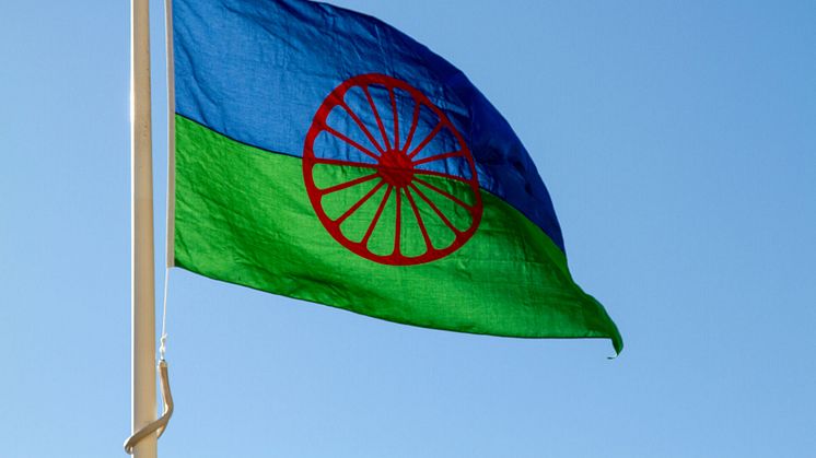 Den romska flaggan, O styago le romengo på romani, är en internationell flagga för alla romer.