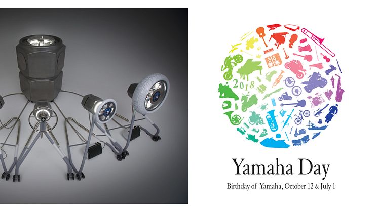 左より「＆Y03 eMotion Tracks」「Yamaha Dayのシンボル」