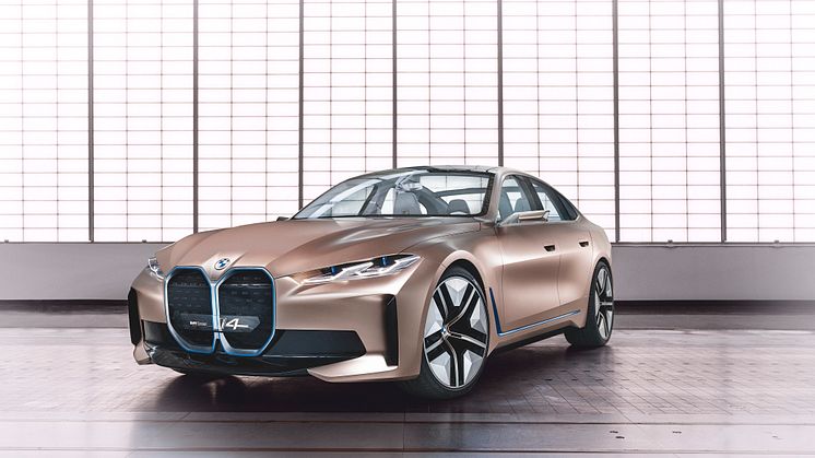 BMW Concept i4 uudistaa sähkömalliston muotoilua 