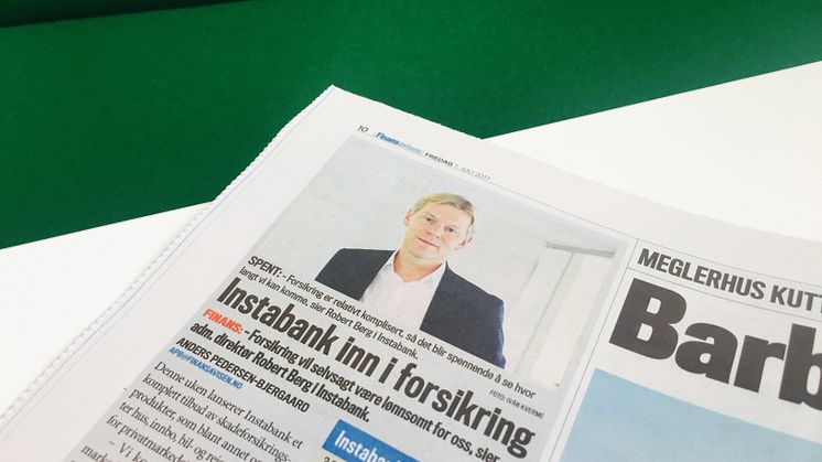 Finansavisen Instabank inn i forsikring