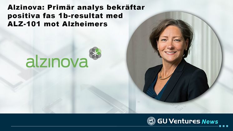 Alzinova: Primär analys bekräftar positiva fas 1b-resultat med ALZ-101 mot Alzheimers