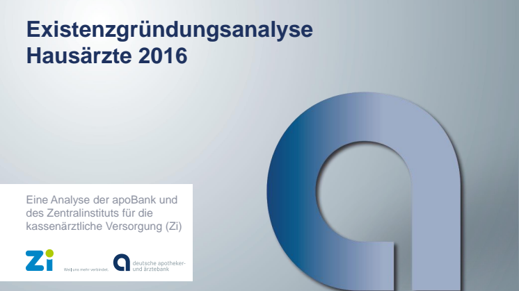 Grafiken: Existenzgründungsanalyse Hausärzte 2016