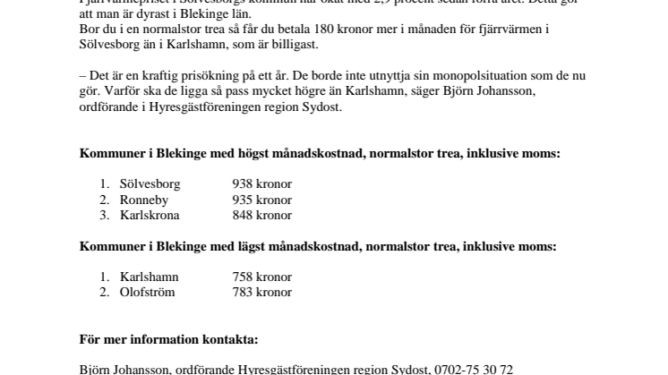 Sölvesborg dyrast i länet