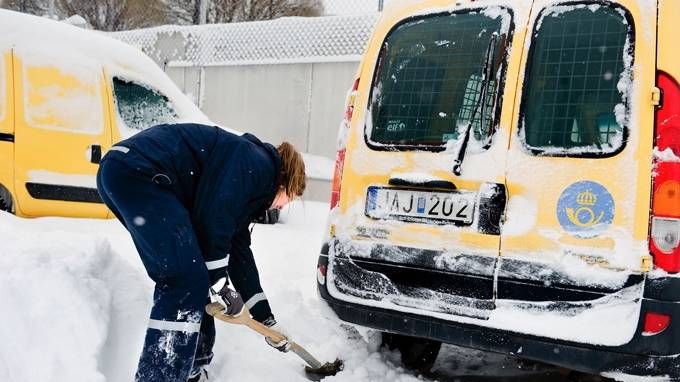 Väderproblem ger störningar i postdistribution  