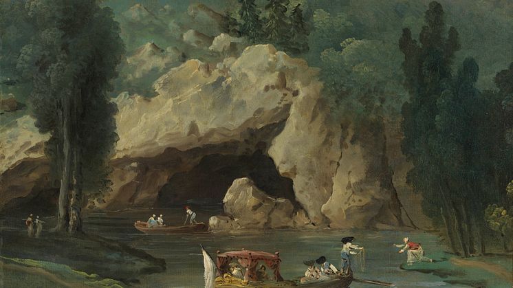 Hubert Robert, Boats in Front of the Grotto in the Park at Méréville, probably executed in 1786-87, NM 7480. Photo: Cecilia Heisser/Nationalmuseum. 