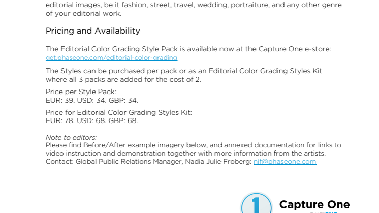 Capture One Launches Editorial Color Grading Styles
