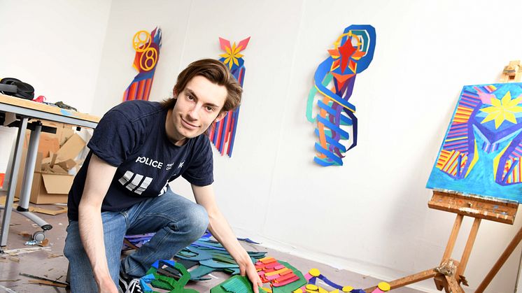 Fine Art student William Collett prepares for the graduate exhibitions
